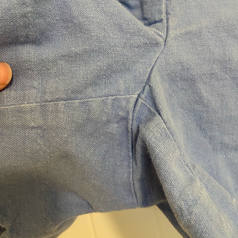 J Crew women’s pale blue scalloped linen blend short shorts lightweight casual 6 - Picture 3 of 8